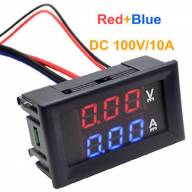 Dual Voltage Current Meter (Red Blue)
